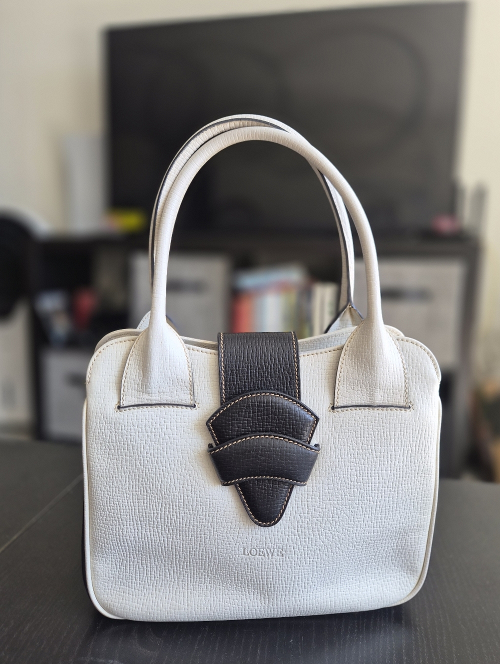Loewe Vintage Leather Top Handle Bag – Two-Tone